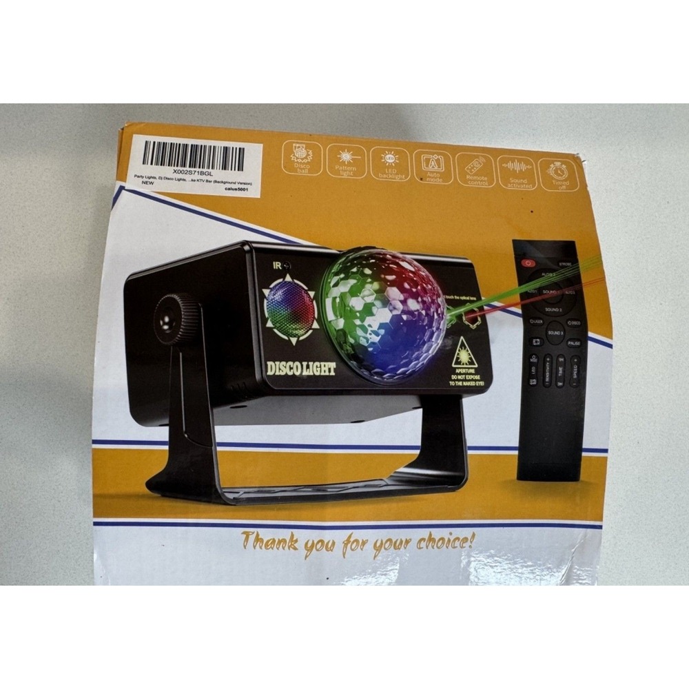 Disco Party Light Sound Activated DJ Laser Projector with Remote RGB LED Strobe - Picture 8 of 10